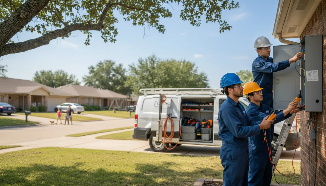 Certified electrician providing emergency electrical services in Badger, IA